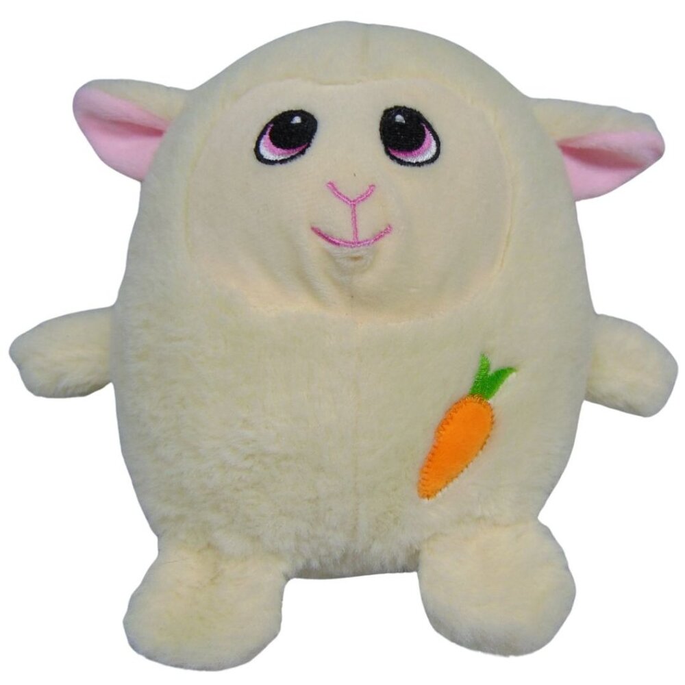 Cute Cream Sheep Lamb Plush Big Eyes Carrot Patchwork Stuffed Toy